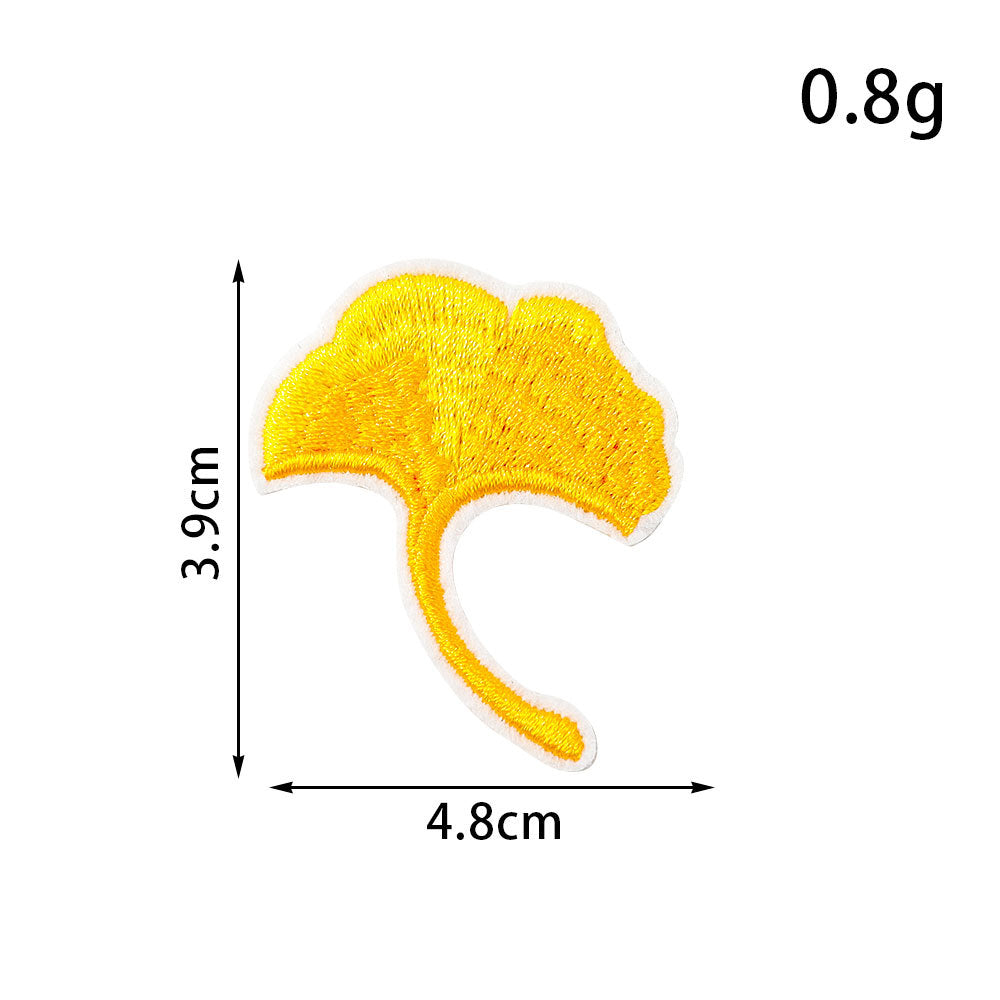 Wholesale Leaf embroidered patch pattern cloth patch